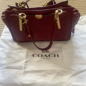 Beautiful Coach Purse in rich dark red